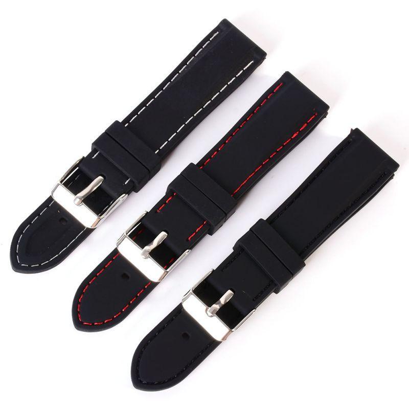 Women Men Army Military Silicone Resin Strap Sports Canvas Wrist Watch Strap Band 18mm 20mm 22mm 24mm|Watchbands|