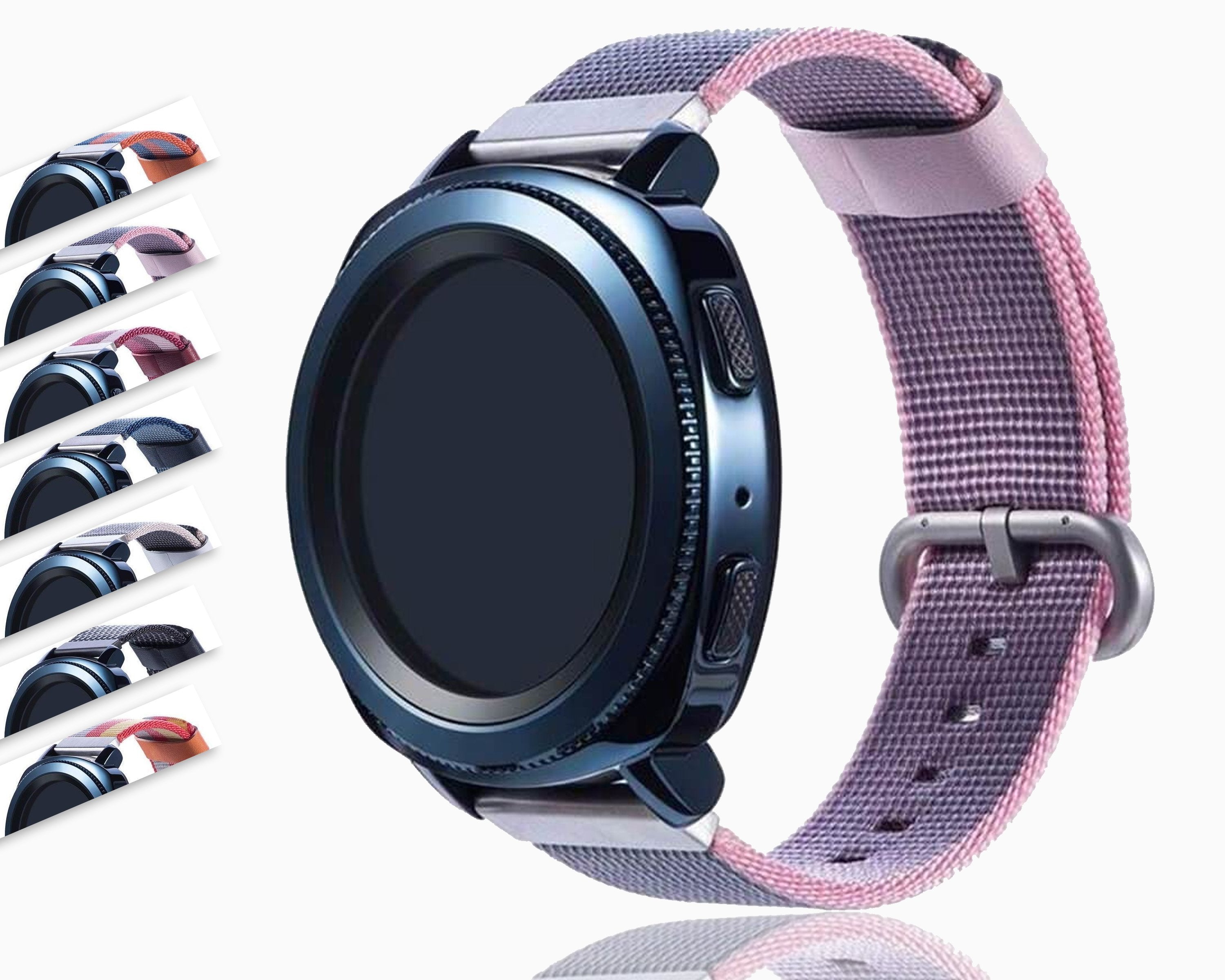 Woven nylon band for Samsung Galaxy Watch 46mm 42mm Active 2 strap Mag –