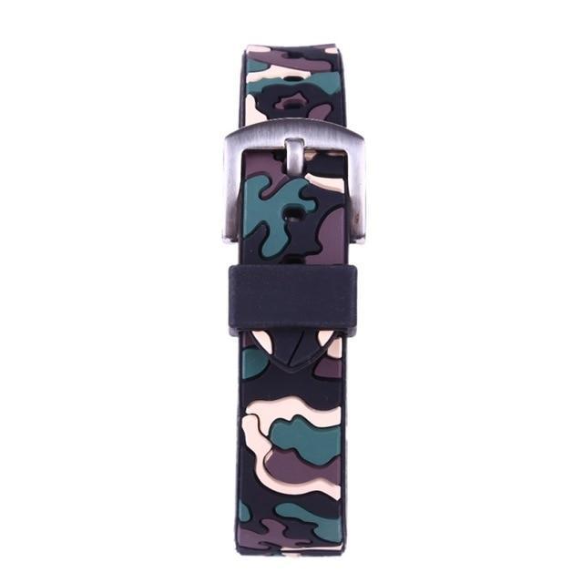 18/20/22/24mm Silicone rubber watch band classic camouflage Pattern strap watch band|Watchbands| Men Women Unisex Watch Bands Sports