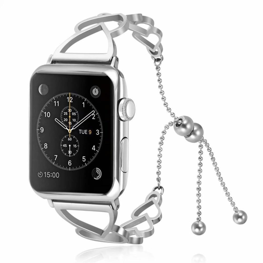 Apple Watch Cuff Stainless Steel Strap Series 7 6 5 Stylish Wrist belt