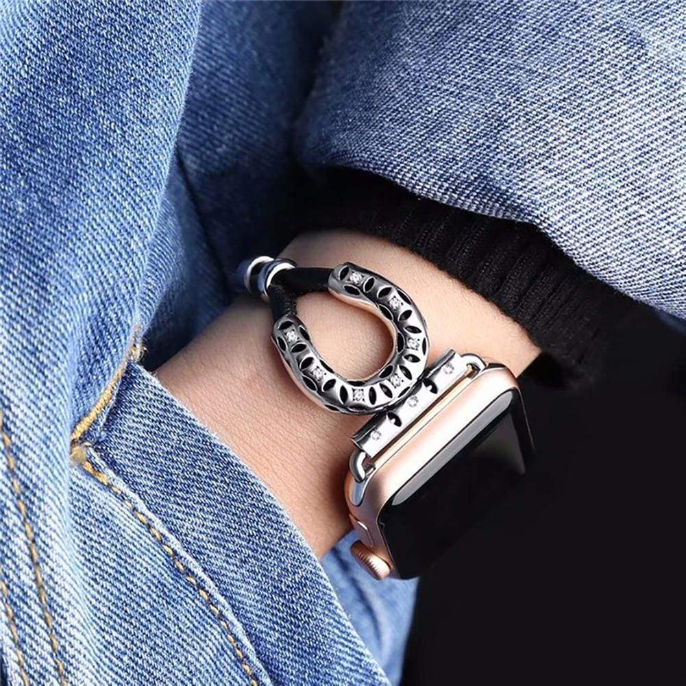 www.Nuroco.com - Apple Watch band leather ethnic bracelet Stainless ...