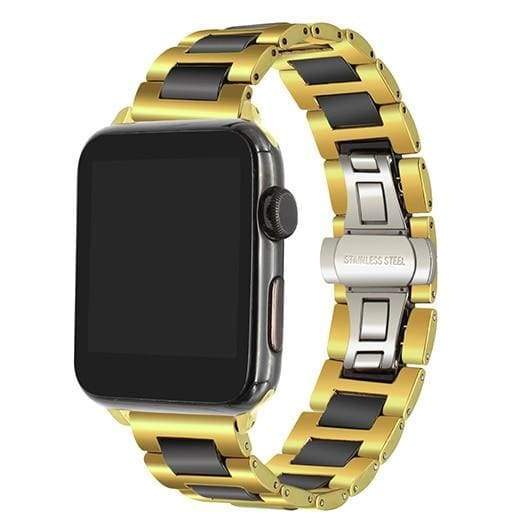 Watches Apple Watch ceramic band, Stainless Steel Link Watchband for iWatch 44mm/ 40mm/ 42mm/ 38mm Series 1 2 3 4