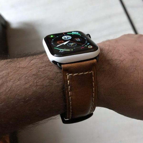 Apple Watch Series 7 6 5 4 Genuine Leather Band Oil Wax Strap