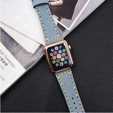Watches Apple Watch Series 5 4 3 2 Band, Handmade Vintage tooled Genuine Leather Strap 38mm, 40mm, 42mm, 44mm - US Fast Shipping
