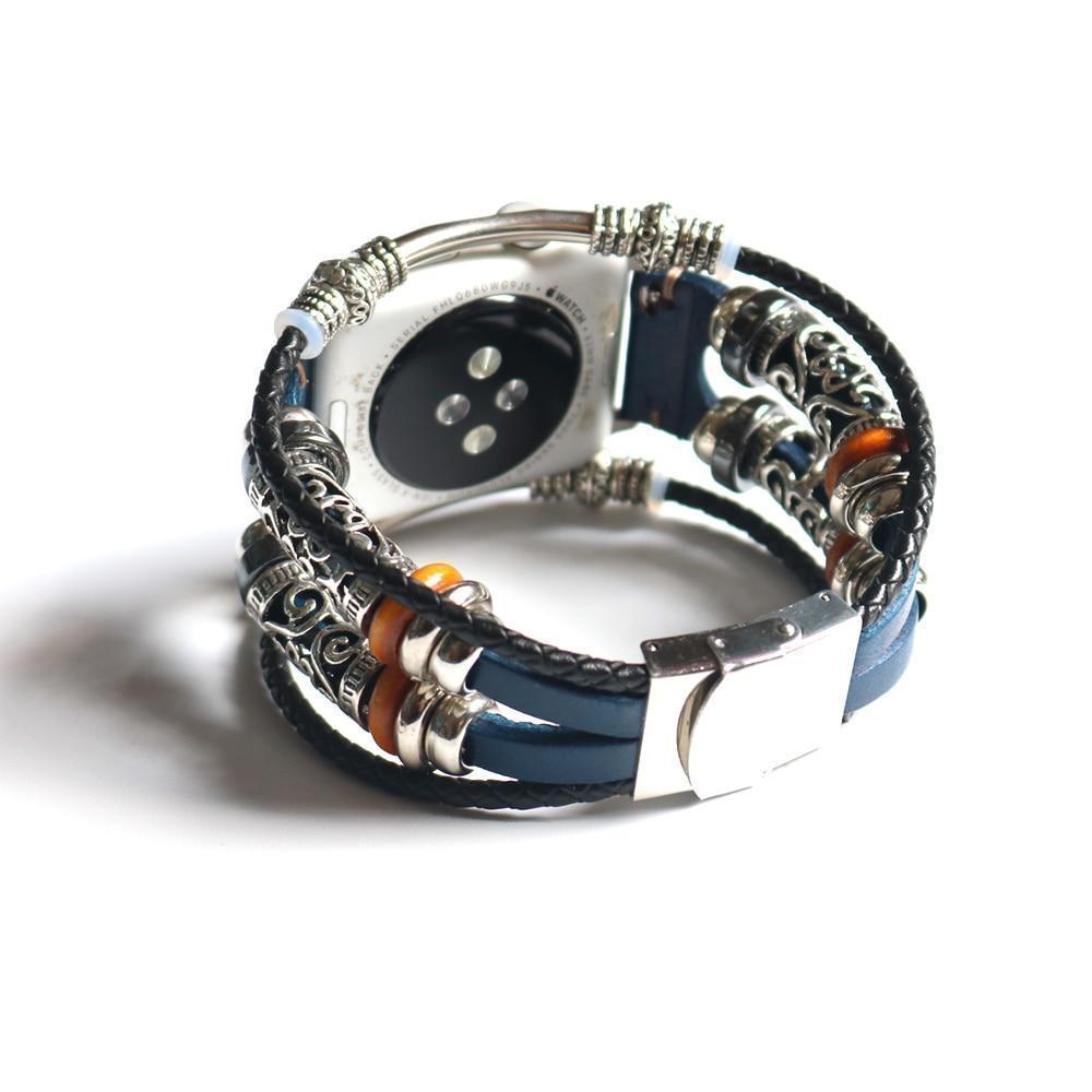 Bracelet Apple Watch 40/38 mm Véritable Cuir Style Vintage - Ma Coque