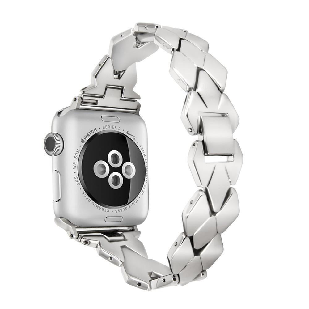 Watches Apple Watch Series 5 4 3 2 Band, Stainless Steel Strap Diamond shape, link bracelet wrist band,  38mm, 40mm, 42mm, 44mm - USA Fast Shipping