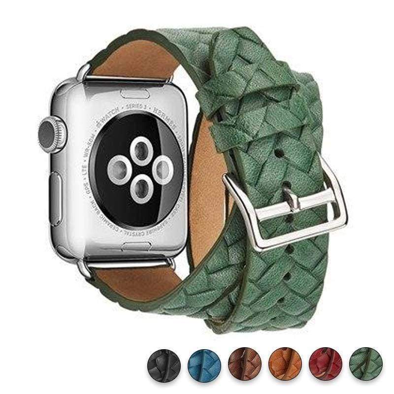 38mm Navy Leather 2024 Apple Watch Band