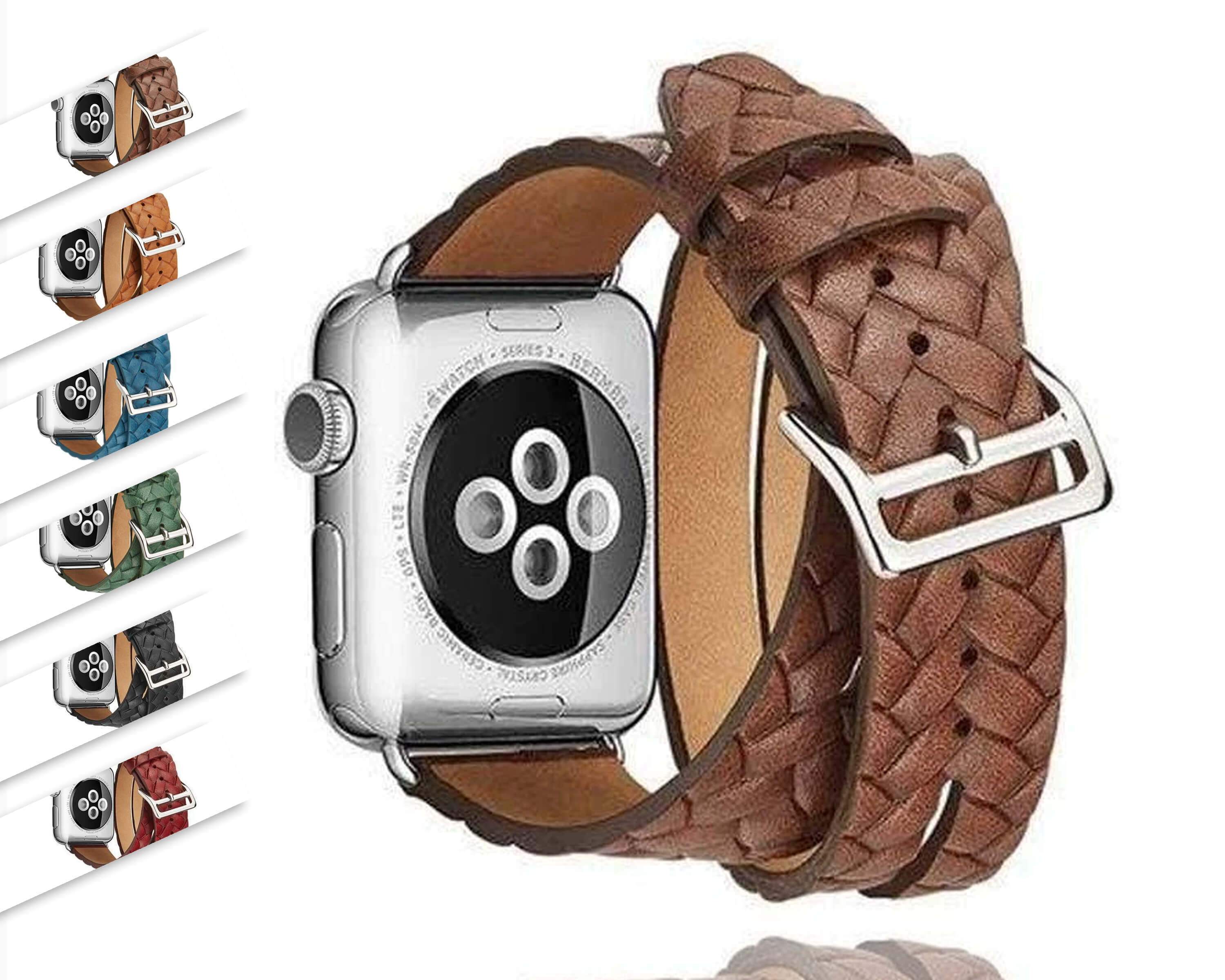 LUXURY LOUIS VUITTON LV LEATHER STRAP FOR APPLE WATCH BAND - 6 / 42mm/44mm/ 45mm
