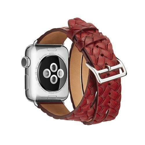 Leather Loop For Apple watch band 44mm/40mm/42mm/38mm iWatch strap Series Double Tour wrist band Bracelet belt USA Fast Shipping