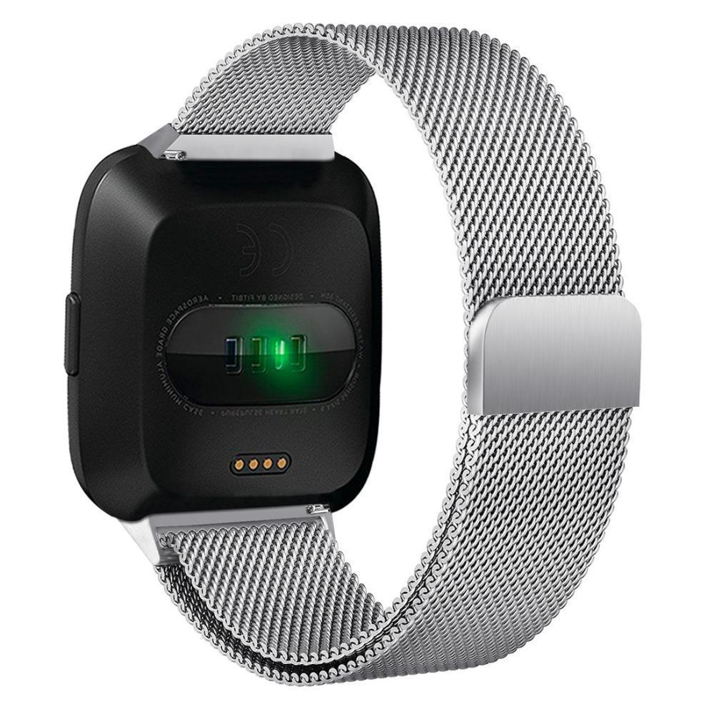 Magnetic Band Loop For Fitbit Sense 2 Stainless Steel Mesh Watch Strap  Correa For Fitbit Versa 4 3 Replacement - AliExpress