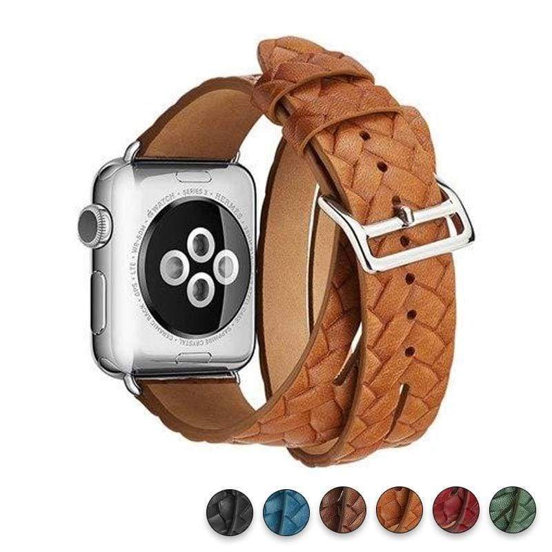 Apple Watch Series 7 6 5 4 3 2 Band, Leather Single Strap Bracelet –  www.Nuroco.com