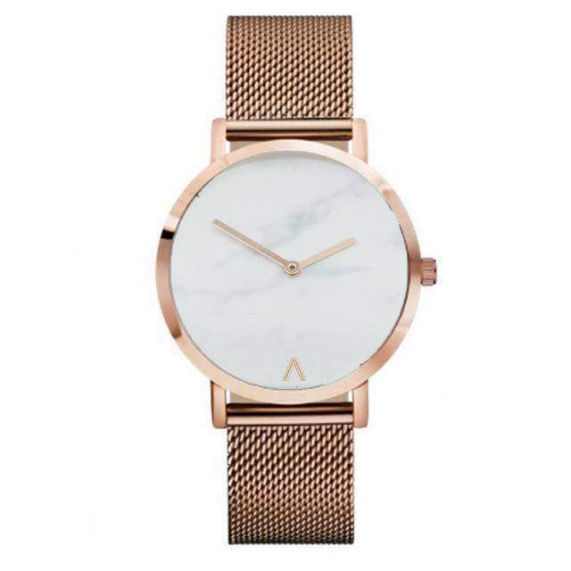 Watches Rose A Simple minimalist Marble texture Quartz Watch
