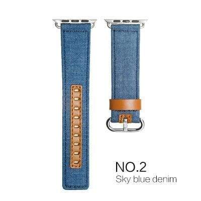 NEW Denim Luxury Apple Watch Band Amazon.com: Apple Watch Band - Sport Band (46mm) - Denim - M  main image 2