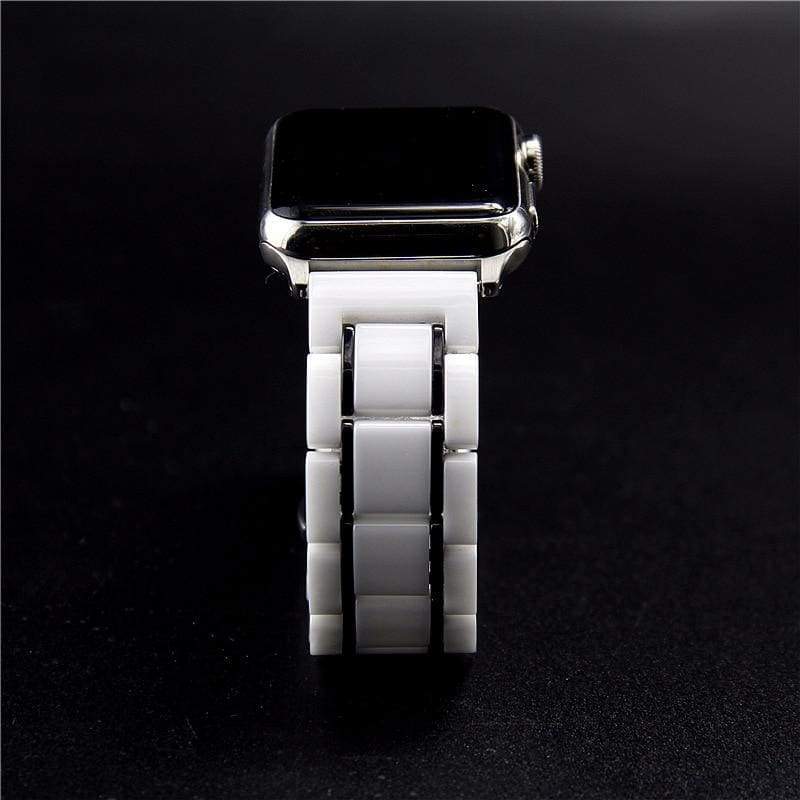 Watches Silver 1 / 38mm/40mm Apple Watch ceramic band, Stainless Steel Link Watchband for iWatch 44mm/ 40mm/ 42mm/ 38mm Series 1 2 3 4