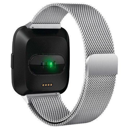 Watches silver / large size Milanese Loop for Fitbit Versa Bracelet Stainless Steel watch Strap Replacement Band wrist belt smart tracker Accessories