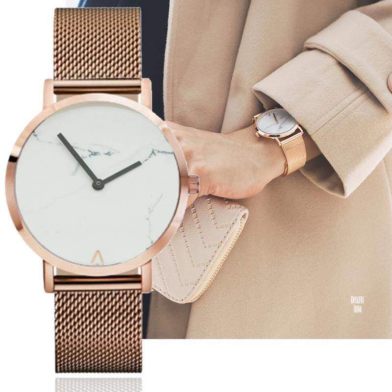 Watches Simple minimalist Marble texture Quartz Watch