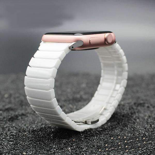 Watches white / 38mm/42mm Apple Watch ceramic band 2, stainless Steel Watchband for iWatch 44mm/ 40mm/ 42mm/ 38mm Series 1 2 3 4