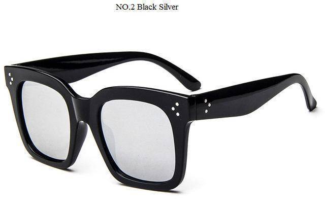 whats new HK0652 black silver Kim Flat Top Sunglasses