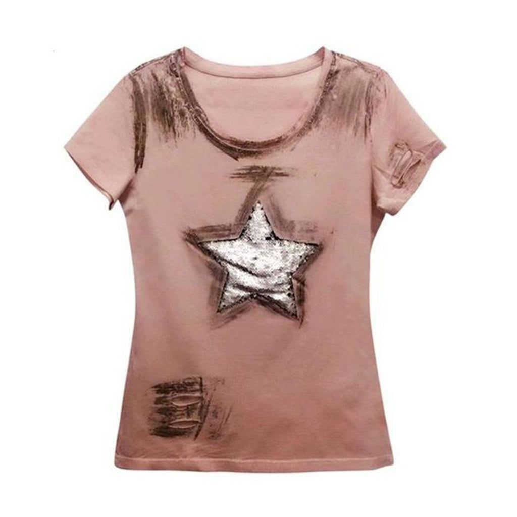 women tops Pink / S Handmade, You are a star! WomanTshirt  (US 4-12)