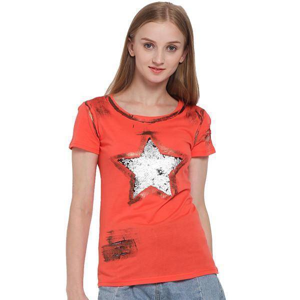 women tops Red / S Handmade, You are a star! WomanTshirt  (US 4-12)